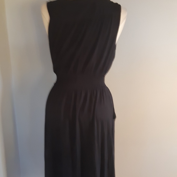 Denver Hayes Women's Size Medium Black Dress Sleeveless Crepe Tie - Picture 4 of 11